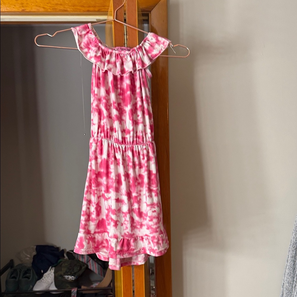 Adorable Pink Tie-Dye Kids Dress